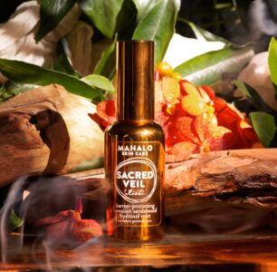 The SACRED VEIL barrier protecting royal hawaiian sandalwood hydrosol